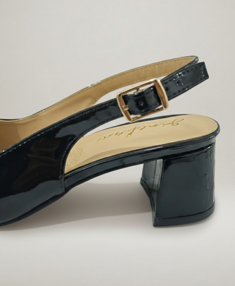 Zapatilla Milano – Negro | Destalonado Clásico Brillante - Imagen 5