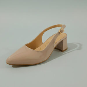 Zapatilla slingback charol maquillaje