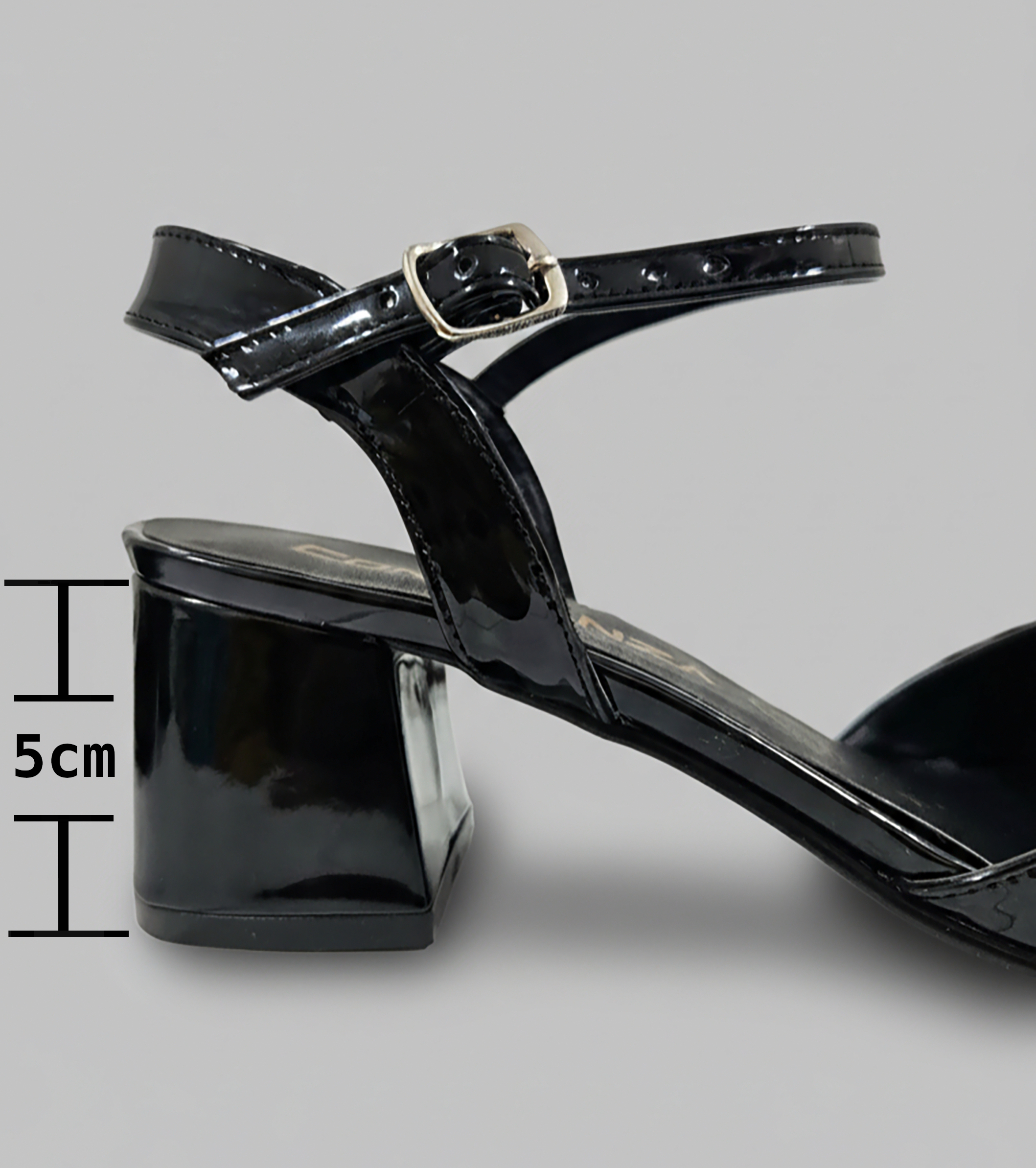 Zapatilla Lumière - Negro | Tacón Bajo con Moño de Brillo - Imagen 6