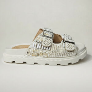 Sandalia Ibiza – Blanco | Doble Hebilla Chunky