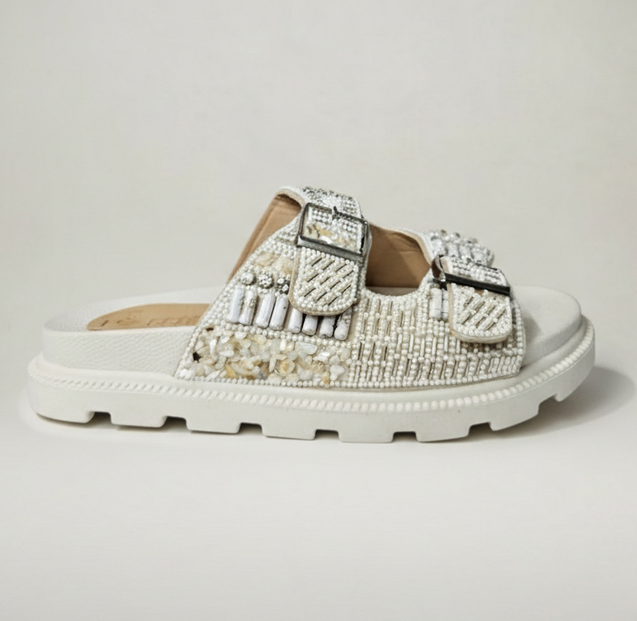 Sandalia Ibiza – Blanco | Doble Hebilla Chunky